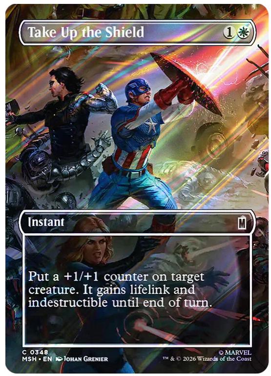 Take Up the Shield [Borderless Foil] #348