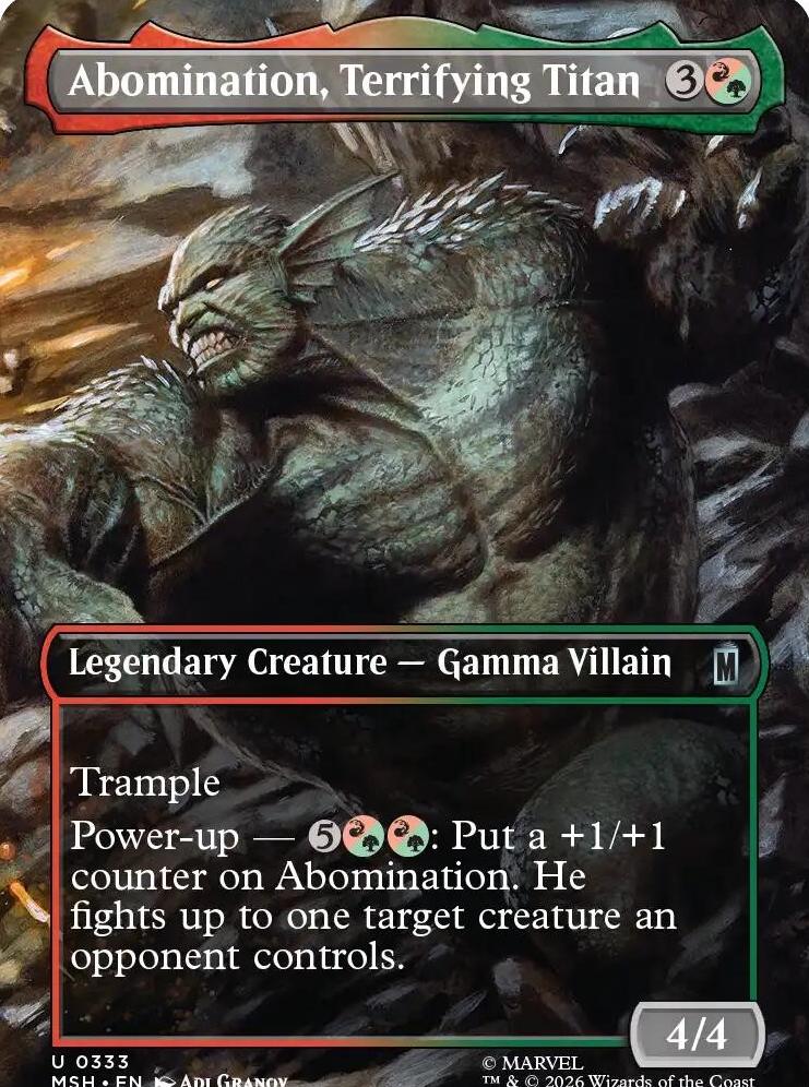 Abomination, Terrifying Titan [Borderless Foil] #333