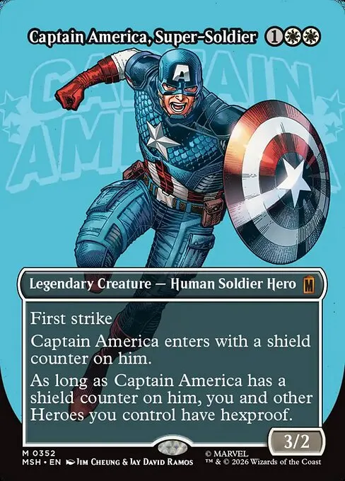 Captain America, Super-Soldier [Borderless Foil] #387