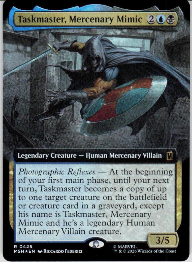 Taskmaster, Mercenary Mimic [Extended Art Foil] #425